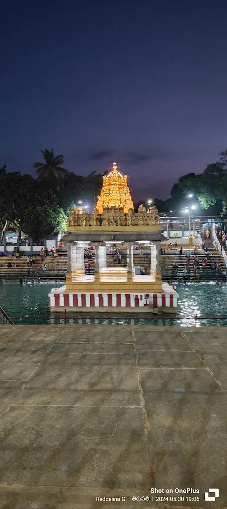 Temple surroundings in Tirumala at night